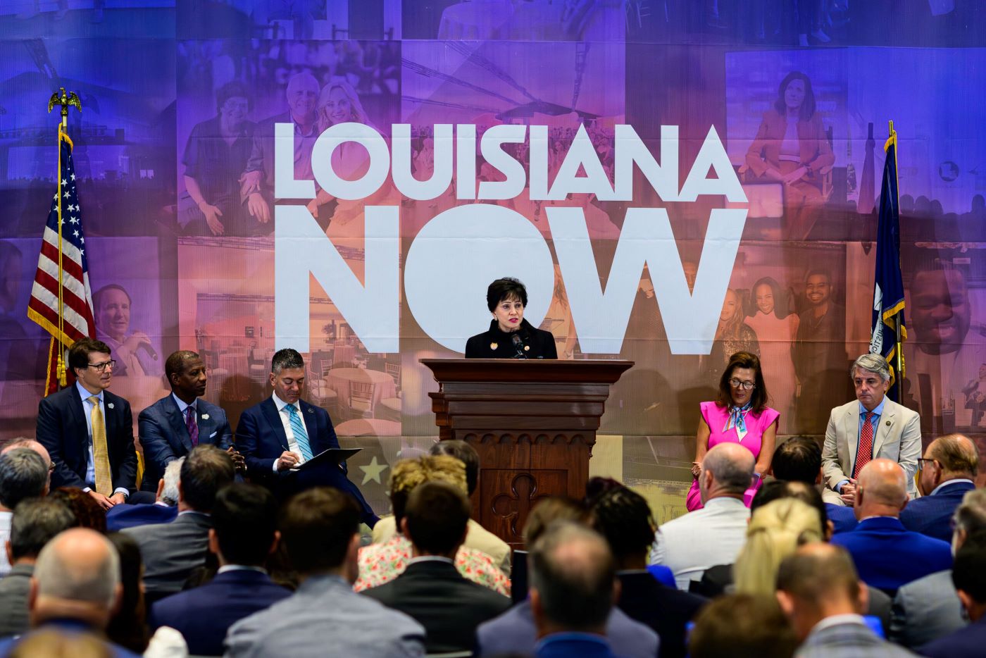 Mrs. Gayle Benson, New Orleans Saints owner, speaks at the Super Bowl LIX press conference June 3rd. Mrs. Gayle Benson, New Orleans Saints owner, speaks at the Super Bowl LIX press conference June 3rd.